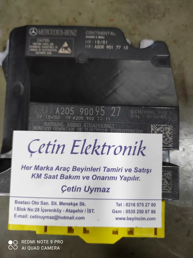 MERCEDES C SERİSİ W205 KASA AİRBAG BEYNİ TAMİRİ A2059009527 BEYİNCİ ÇETİN