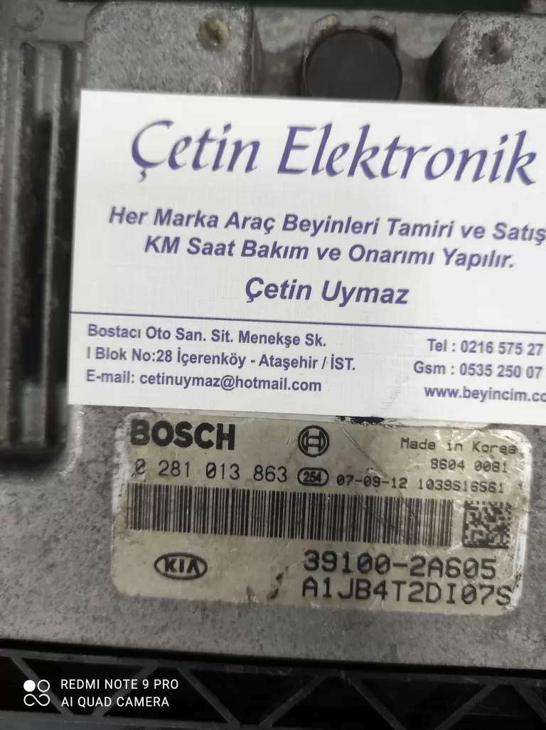 0281013863 39100-2A605 HYUNDAİ KIA MOTOR BEYNİ