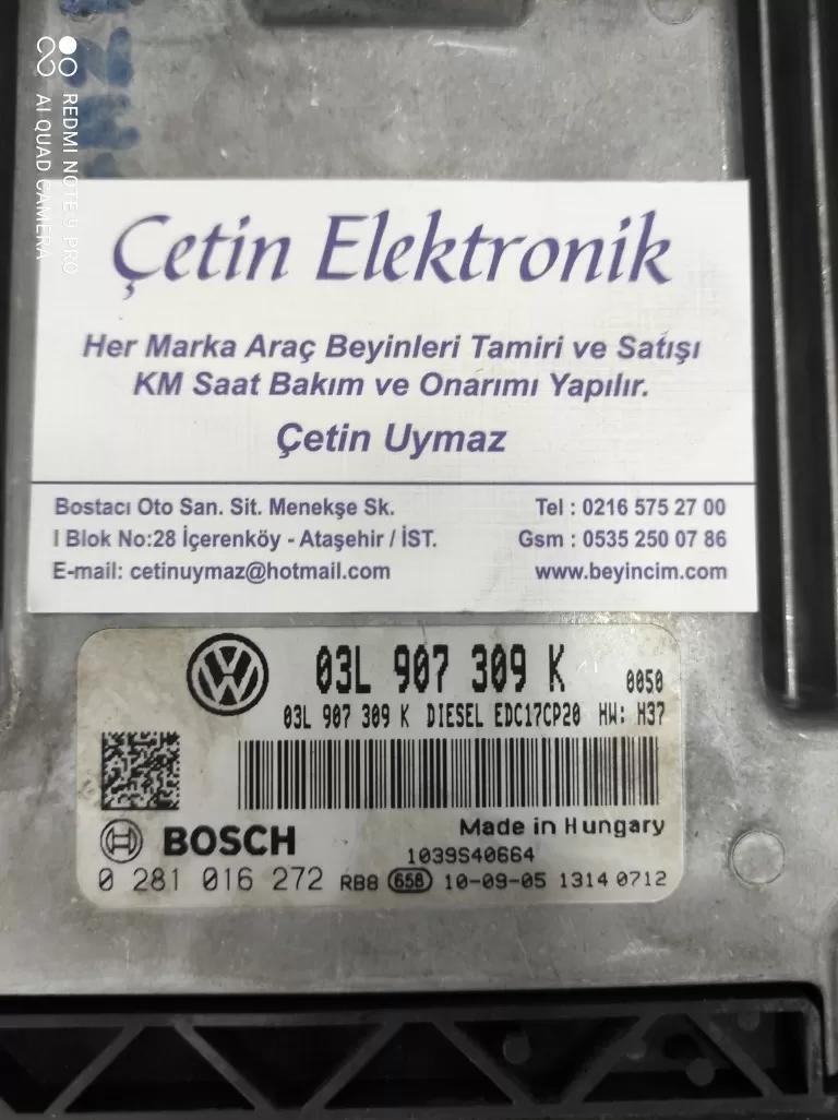 Volkswagen T6 2.0 Motor Beyini - 0281016272 - 03L907309K BEYİNCİM.COM