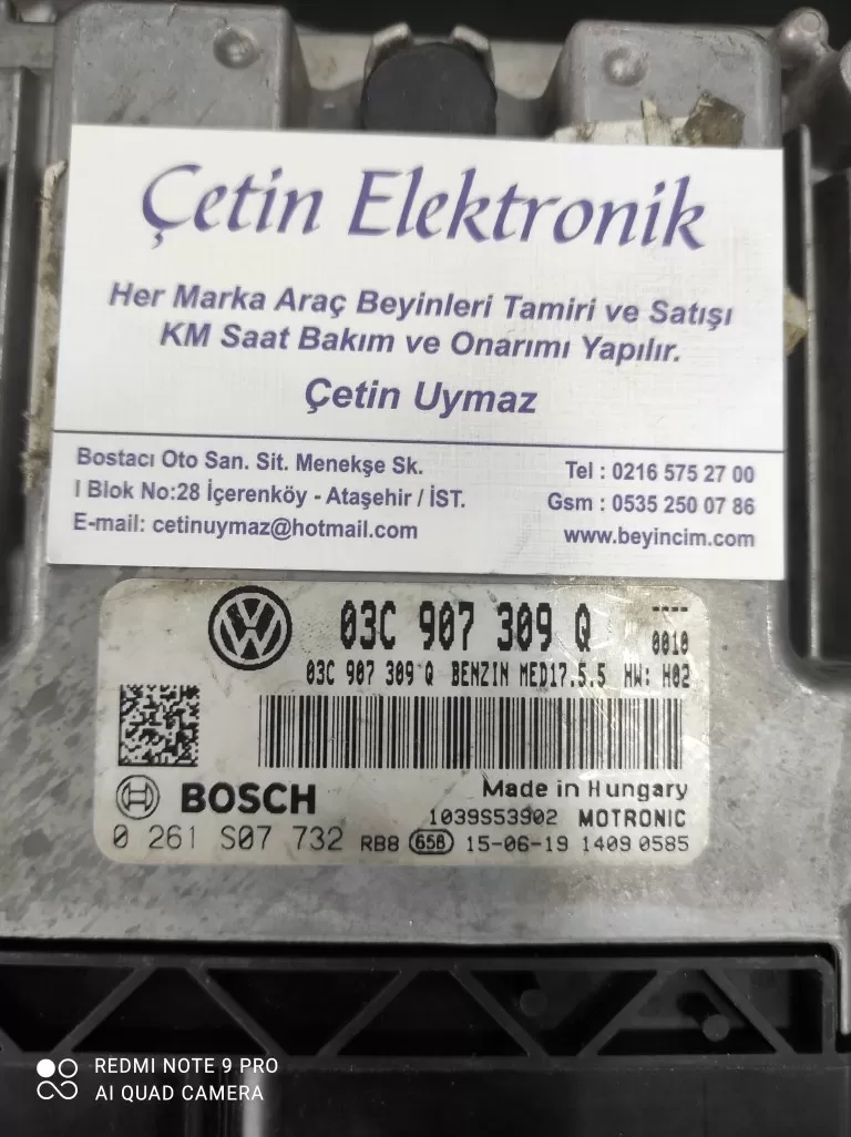Volkswagen Motor Beyini - 03C907309Q - 0261S07732 BEYİNCİM.COM