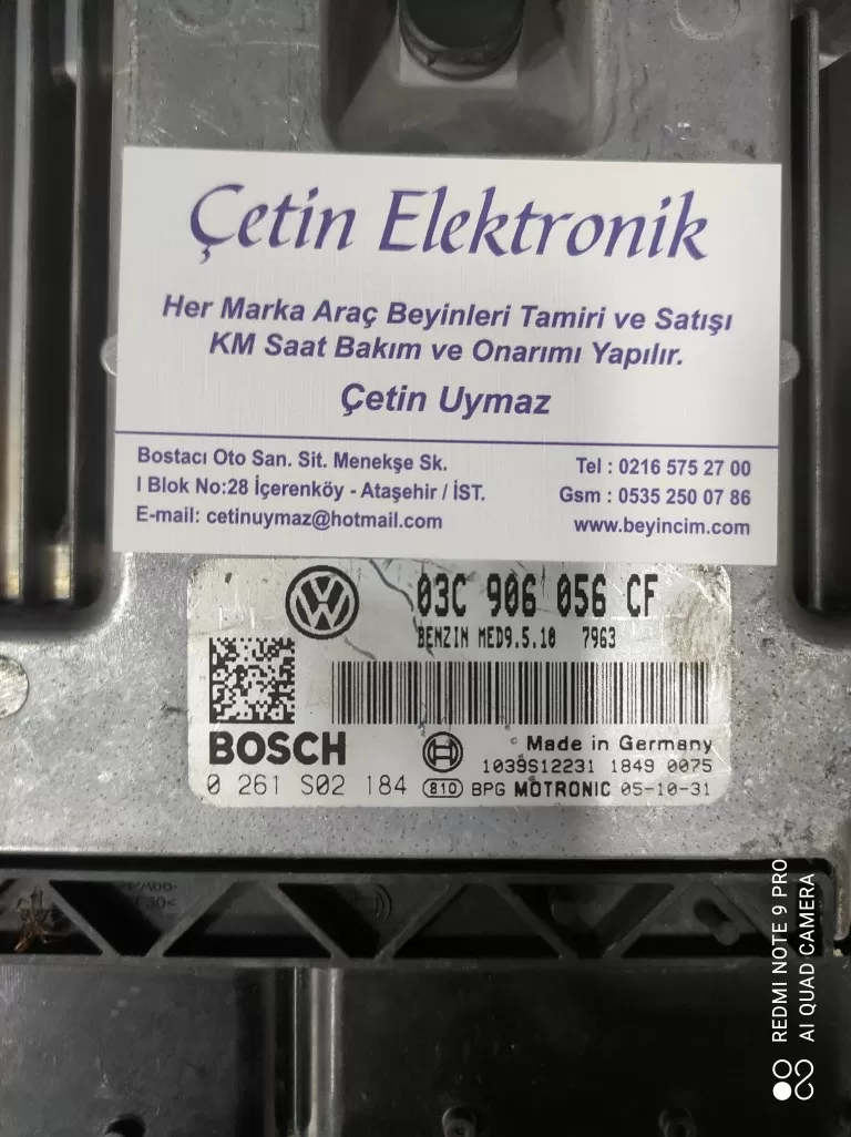 0261s02184 03C906056CF 03C 906 056 CF 9.5.10 FSI BEYİN