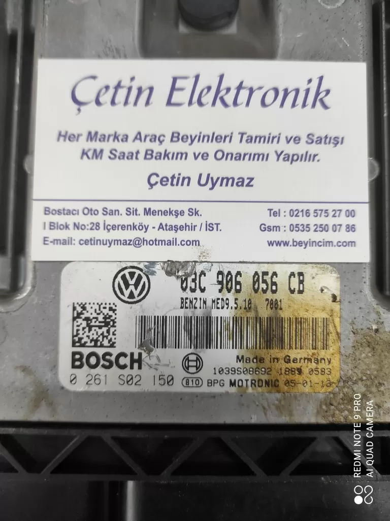 VW GOLF MOTOR BEYNİ BOSCH 0261S02150 03C906056CB BEYİNCİM.COM