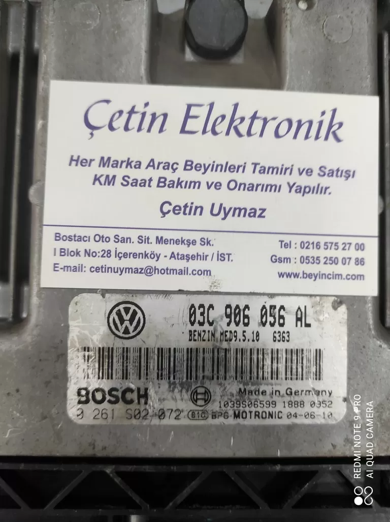 VW Golf MK5 1.6 FSI Motor Beyni Bosch 03C906056AL - 0261S02072 - MED9.5.10