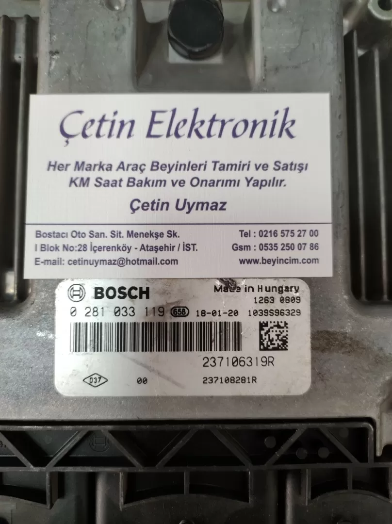 RENAULT-CLIO 1.5DCI DİZEL ECU 0281033119 237106319R