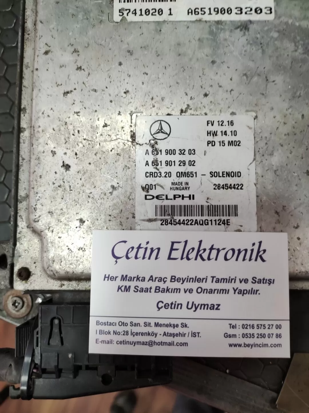 Mercedes W651 Sprinter Motor Beyni Delphi A6519003203 - A6519012902 - A 651 900 32 03 - A 651 901 29 02 - CRD3.20 - 28454422
