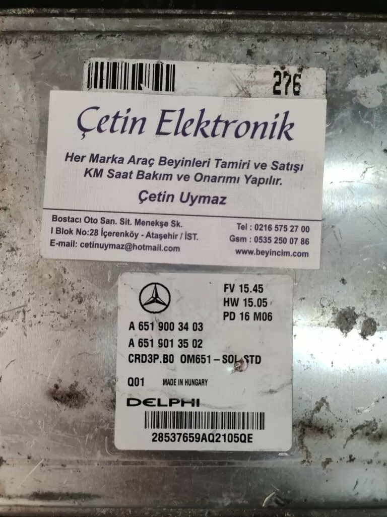 A6519003403 MERCEDES SPRINTER W906 MOTOR KONTROL MODÜLÜ/ ECU 06-17 YIL