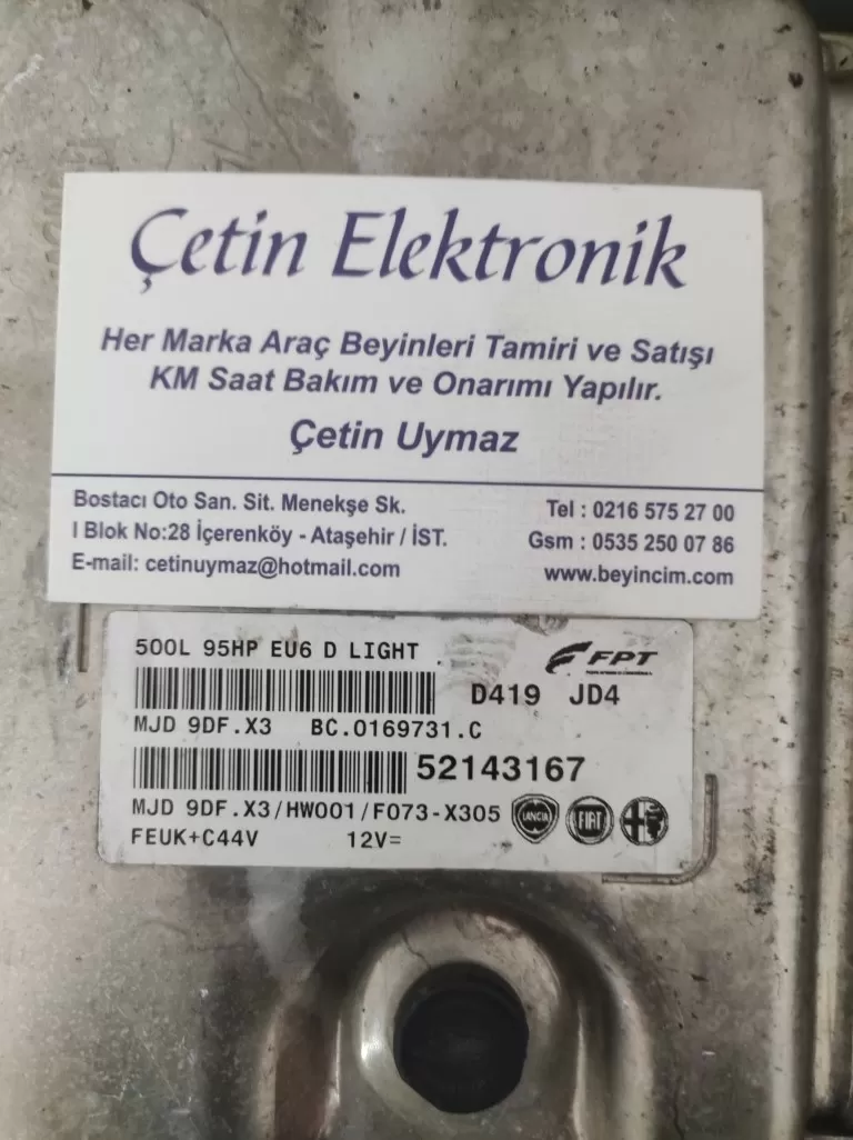 52143167 FİAT 500 500L MJD9DF MOTOR BEYİNİ
