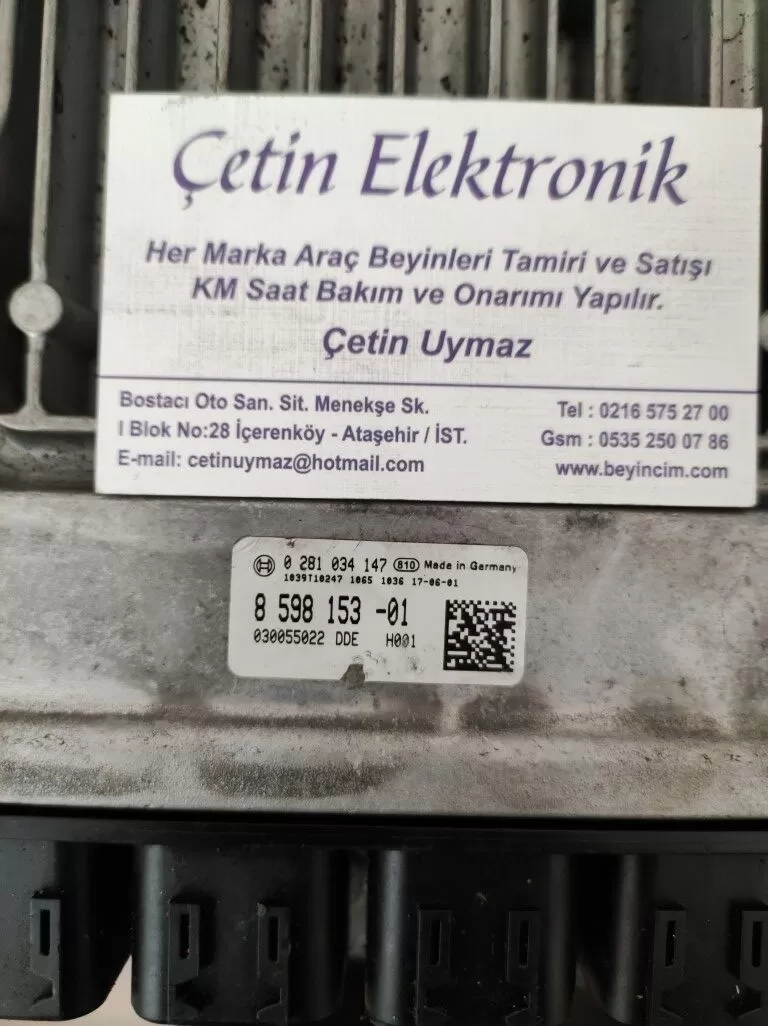 BMW ECU 5 3.0 . 8598153-01 . 0281034147 BEYİNCİM.COM – BMW motor beyni