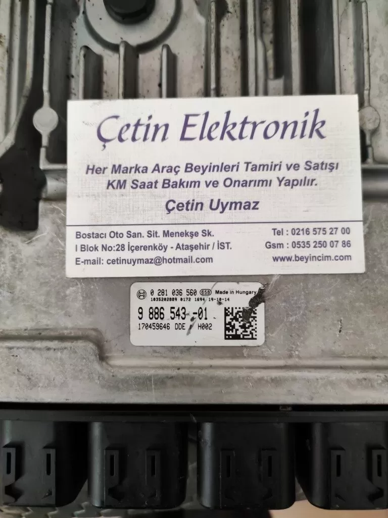 BMW ECU 0281036560 . 9886543-01 BEYİNCİ CETİN . ÇETİN – BMW motor beyni