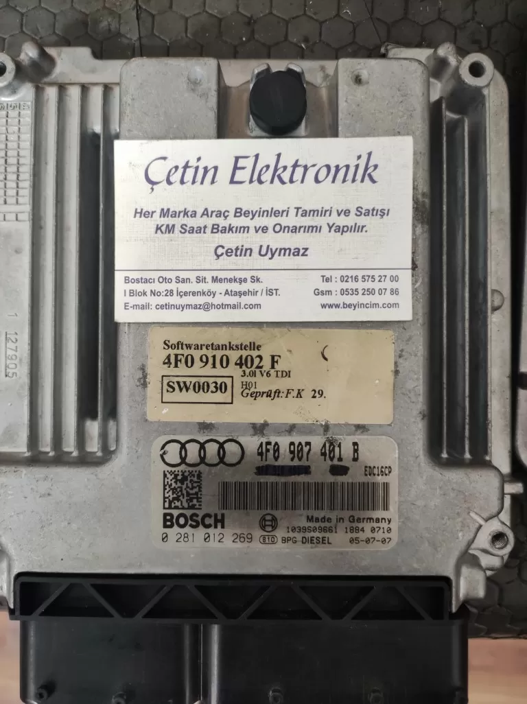 AUDİ A6 3.0 TDI MOTOR BEYNİ ECU 4F0907401B 0281012269 4F0910401B