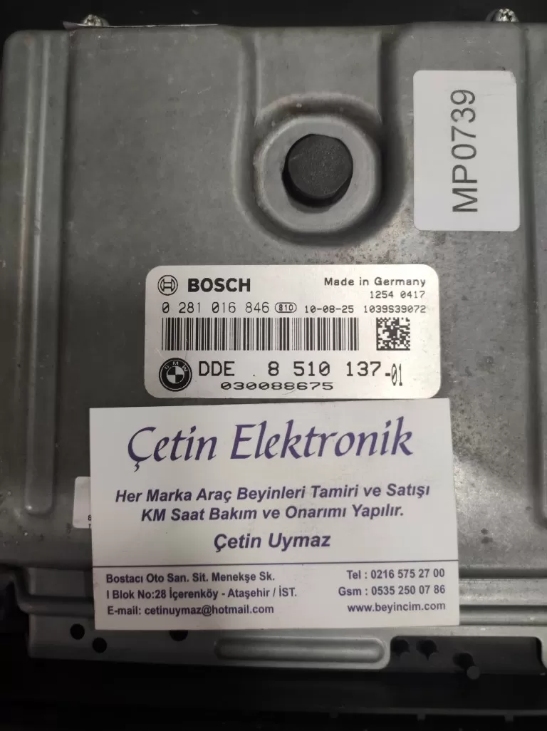 0281016846-8510137-01 BMW F10 520 DİZEL MOTOR BEYNİ