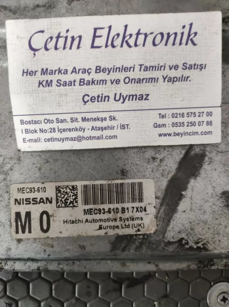 NİSSAN QASHGAİ MOTOR BEYNİ QASHQAİ 1.6 BEYİN MEC93-610 FZ