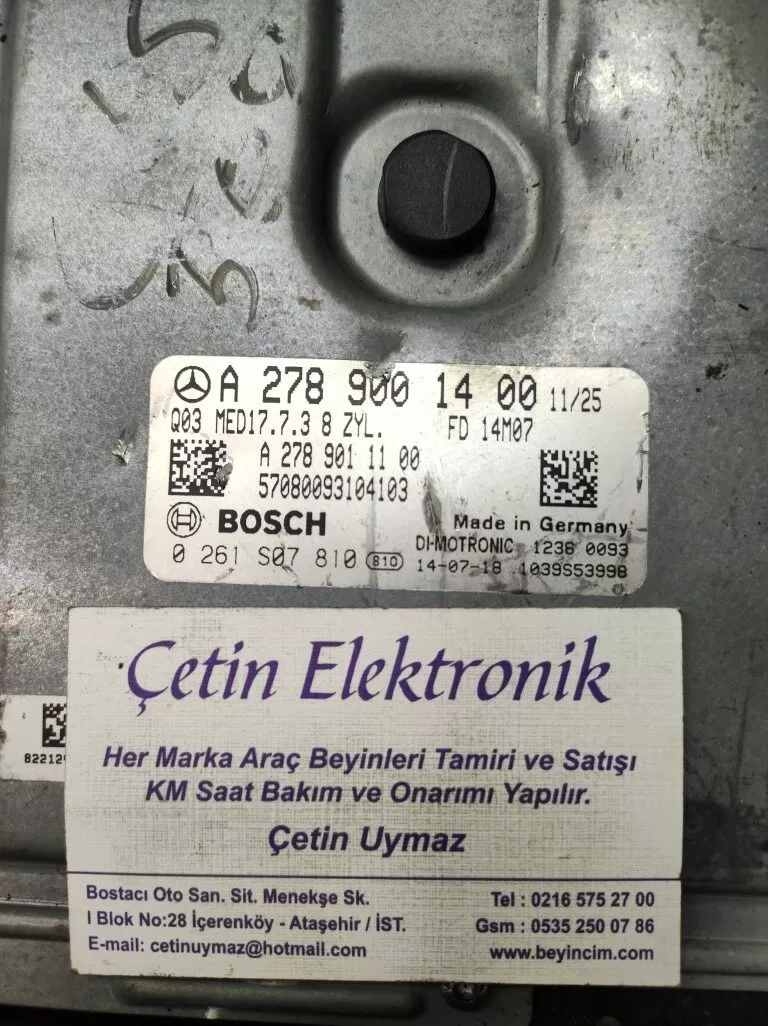 MERCEDES A2789001400 A2789011100 Bosch 0261S07810 . MED17.7.3 8