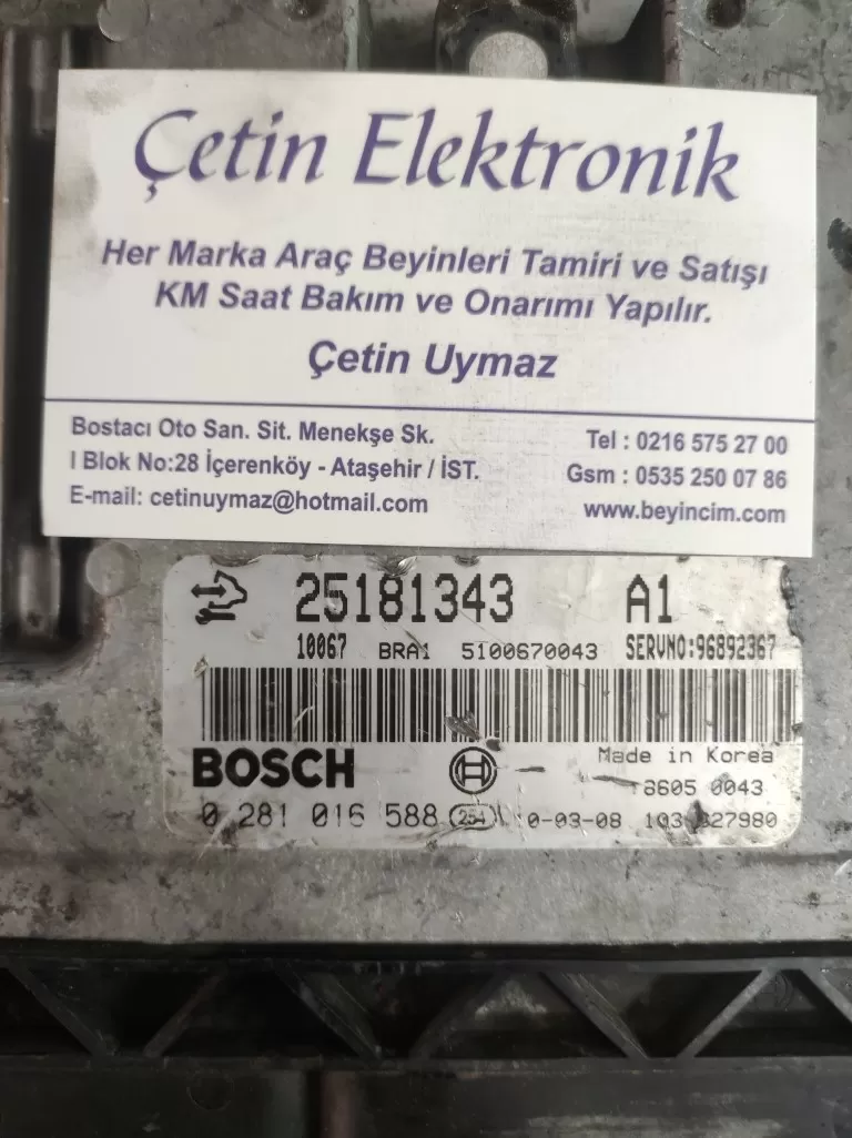 CAPTİVA MOTOR BEYNİ 25181343 0281016588 BEYİNCİM.COM