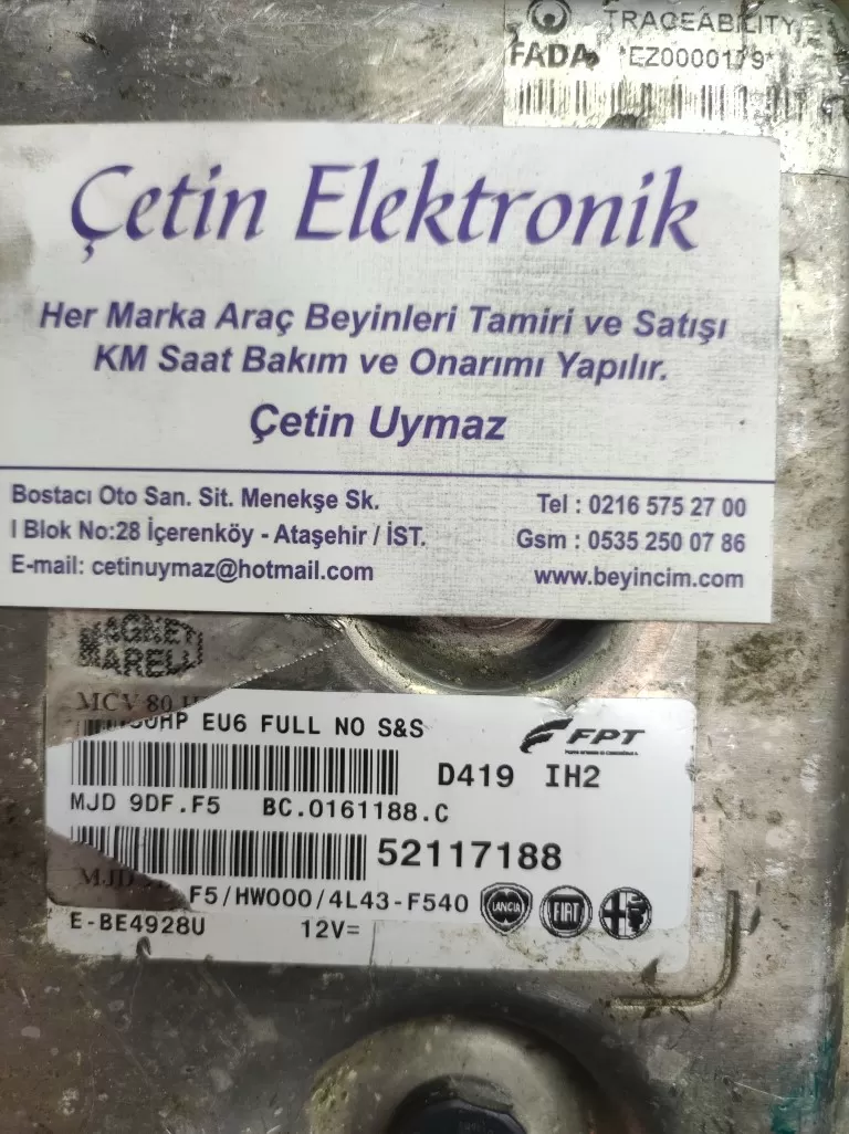 FIAT EGA DUCATO 9DF BEYİN 52117188 – Fiat motor beyni
