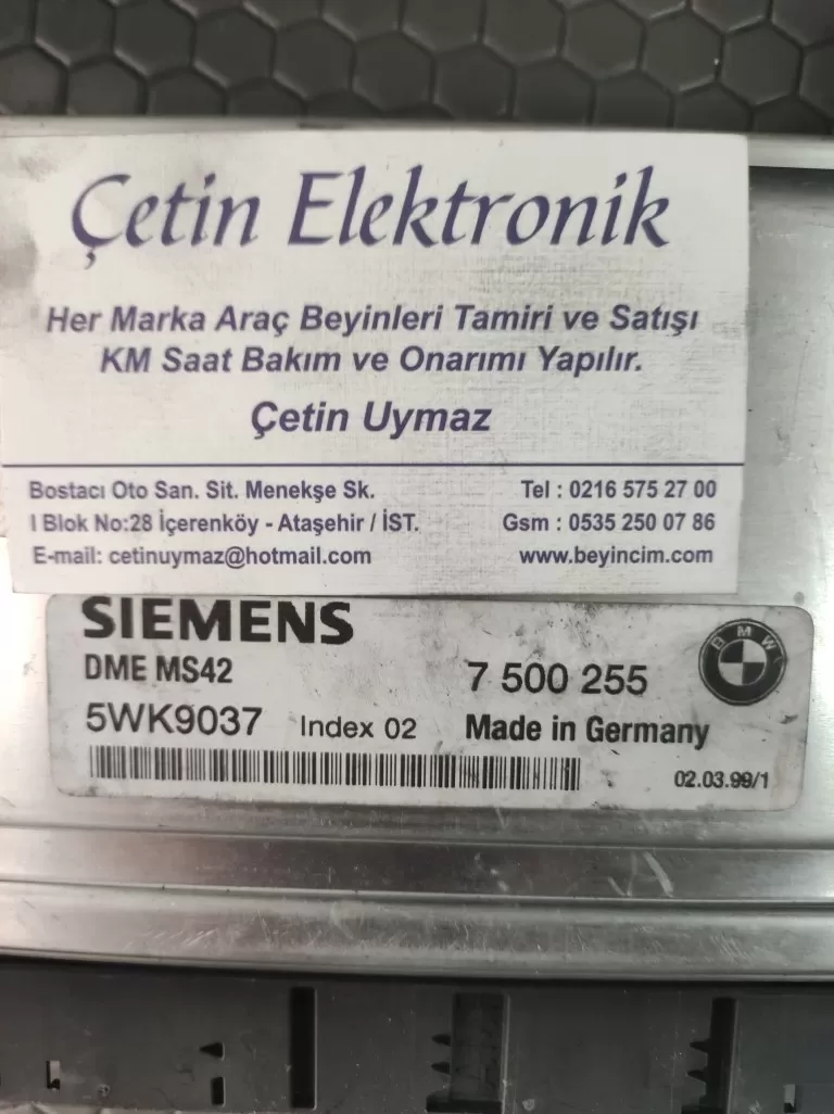 BMW E39 E38 E46 2.8 MOTOR BEYNİ 7500255 5WK9037 DME MS42 – BMW motor beyni