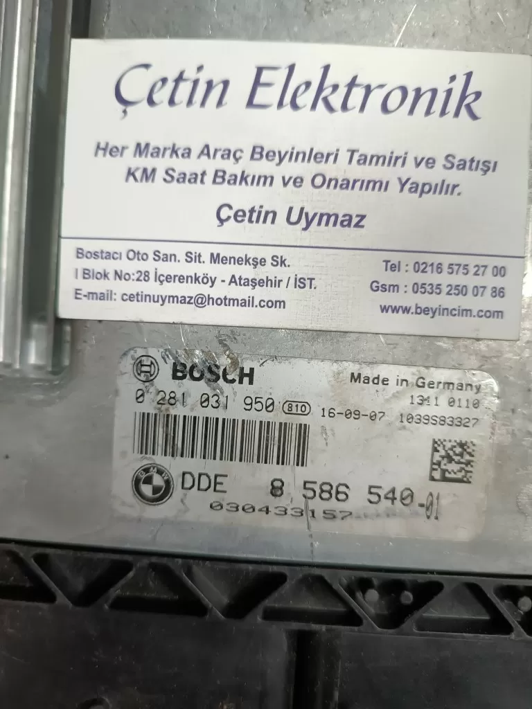 Motor ECU,BMW 330d 0281031950 DDE8586540, DDE 8 586 540 – BMW motor beyni