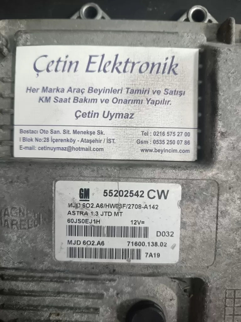 Opel Vauxhall Astra H 1.3 Litre Diesel Engine ECU 55202542 CW MJD6O2.A6