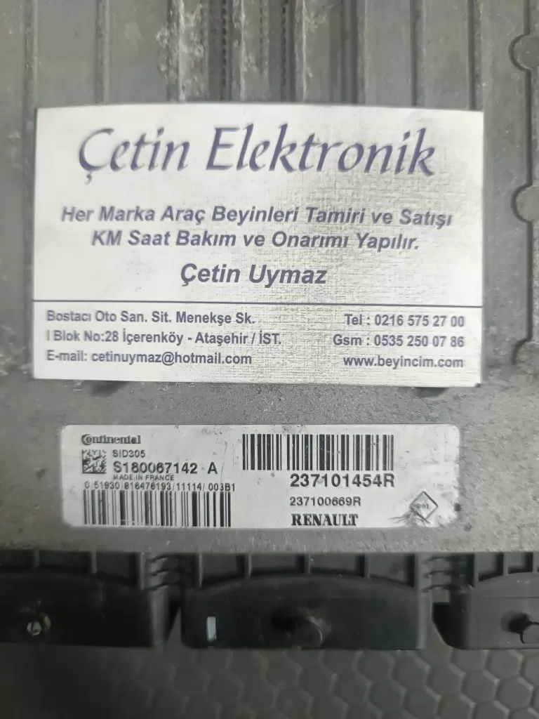 Renault Fluence , Megane III 1.5 DCI ECU Beyni 237101454R 237100669A S180067142 A SID305
