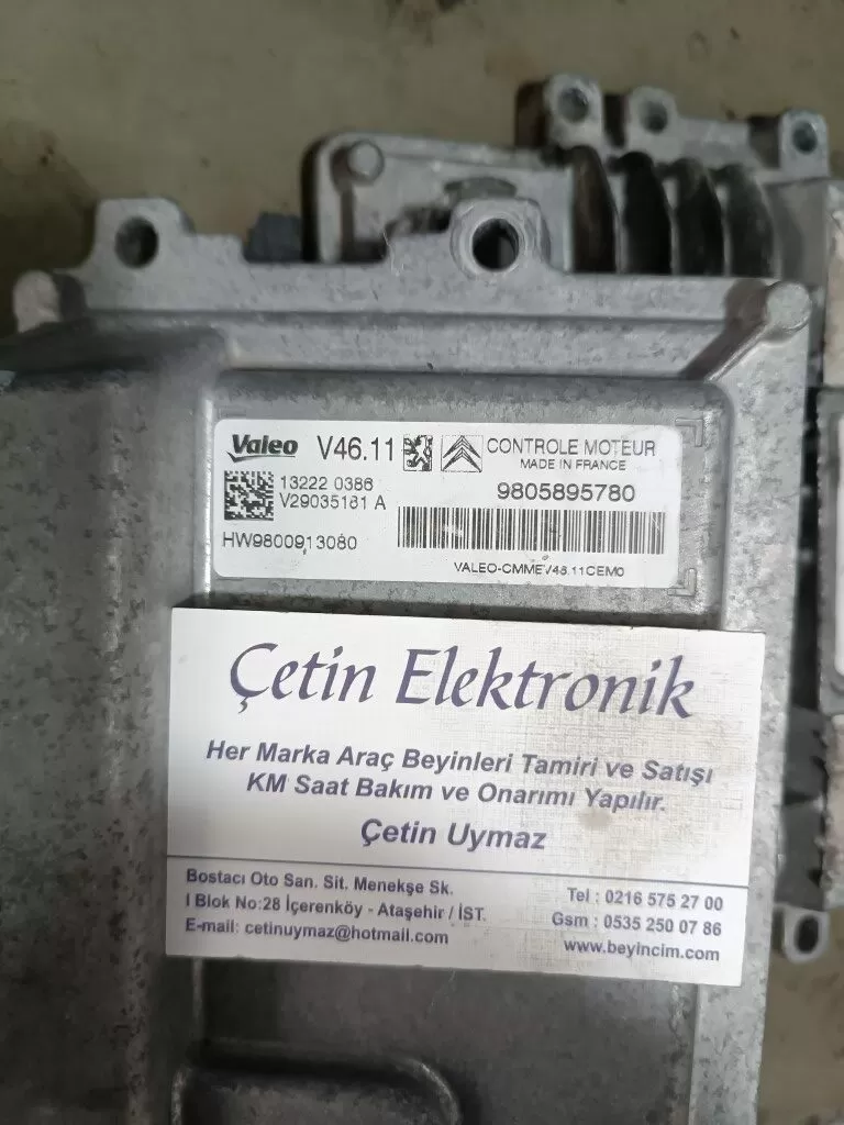 Peugeot 208 308 Citroen C-Elysee Motor Beyni Valeo 9805895780 - 9800913080 - V29035181A