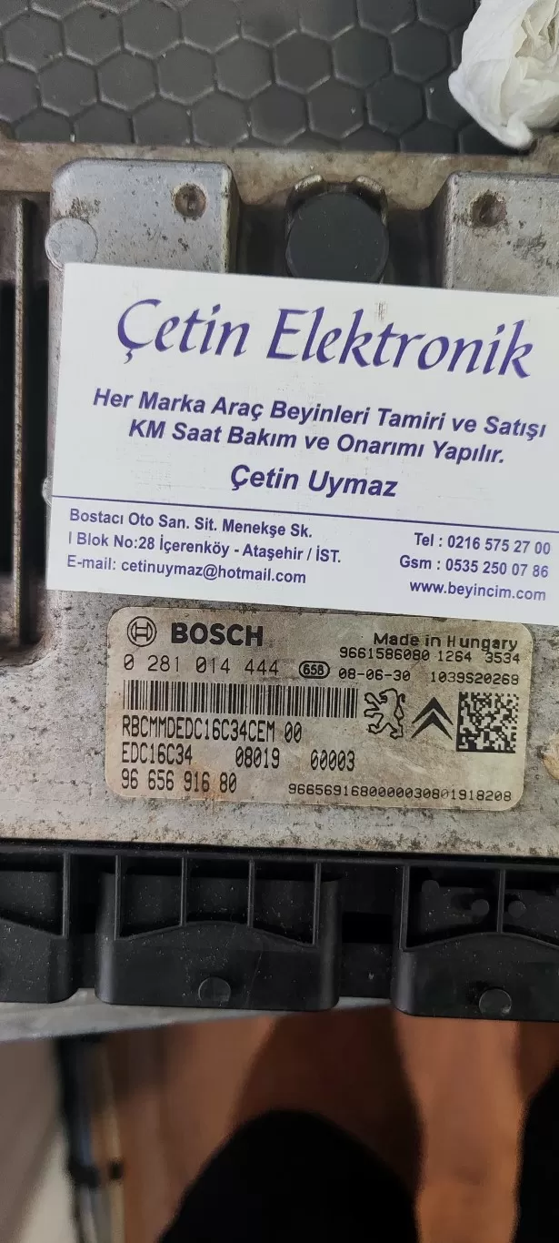 0281014444 EDC16C34 Peugeot bipper 1.4 hdi motor beyni MUST35