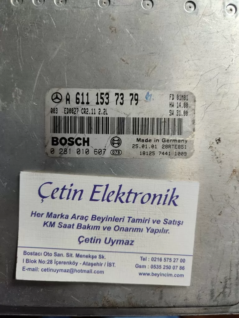 Mercedes C220 2.2 CDI Motor Beyni A6111537379 0281010607