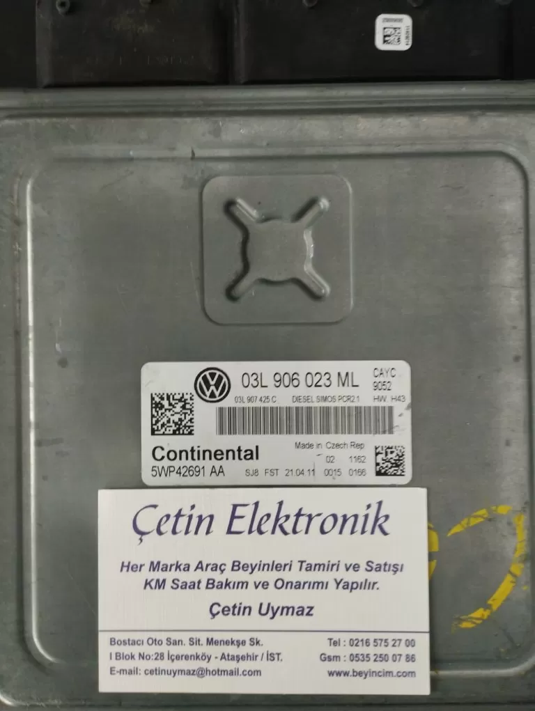 03L906023ML 03L907425C 5WP42691AA VW GOLF JETTA MOTOR BEYNİ