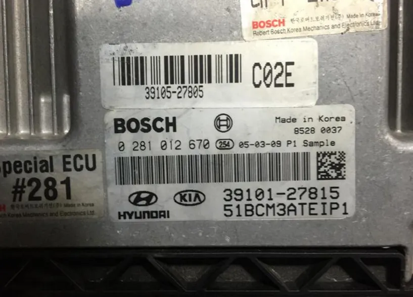 0281012670 39101-27815 hyundai kia dizel motor beyni bosch