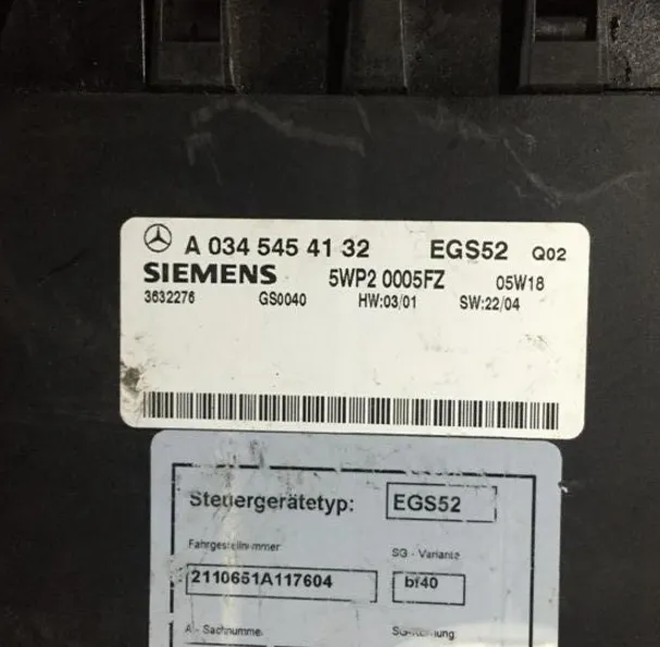 a0345454132 A 034 545 41 32 EGS52 MERCEDES W211 E CLAS ÇIKMA EGS BEYNi