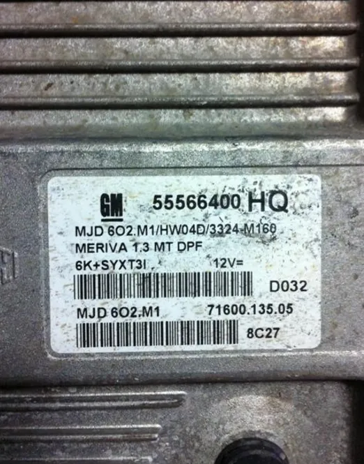 55566400 HQ MERIVA 1.3 MT DPF MJD 602.M