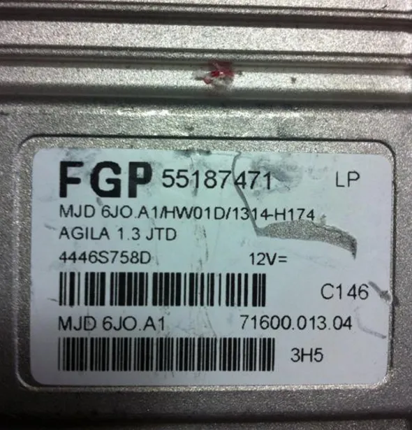 55187471 AGILA 1.3 JTD MJD 6JO.A1