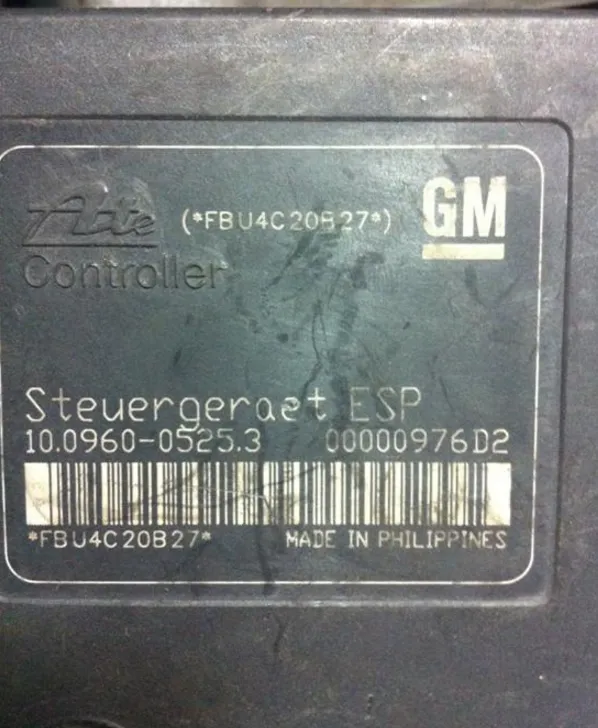ABS PUMP OPEL ASTRA H ZAFIRA B GM 24 447 835 GP, 24447835 GP, ATE 10.0206-0114.4, 10020601144, 100960-05253