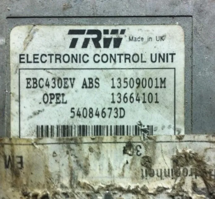54084673D OPEL ABS TRW 13509001M 13664101