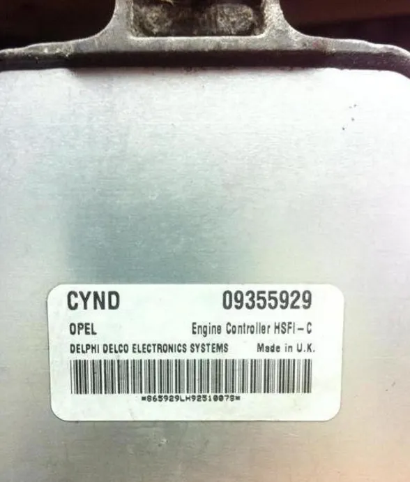 09355929 OPEL ASTRA G 1.6 MOTOR BEYNİ