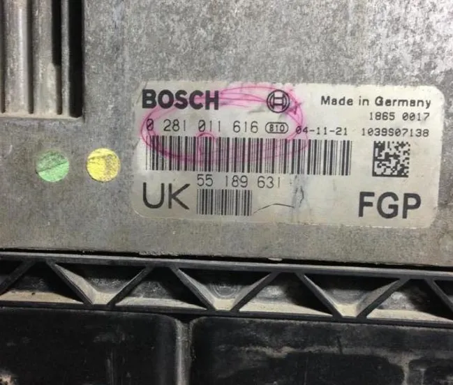 0281011616 opel vectra 1.9 cdti 150hp hw