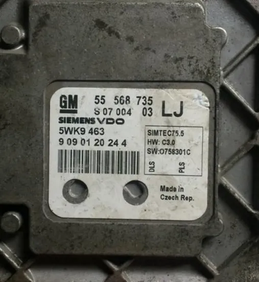 55568735LJ 5WK9463 SIMTEC75.5 Opel ECU Astra H 1 6 Z16XER