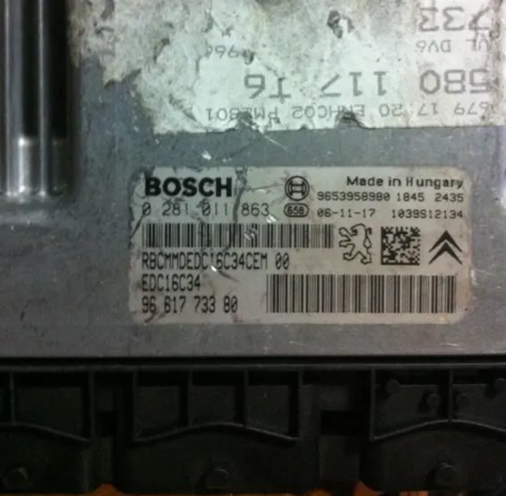 0281011863 EDC16C34 9661773380 PEJO MOTOR BEYNi