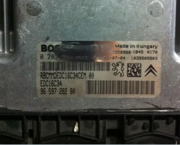 0281012980 EDC16C34 9659728280 PEJO MOTOR BEYNi