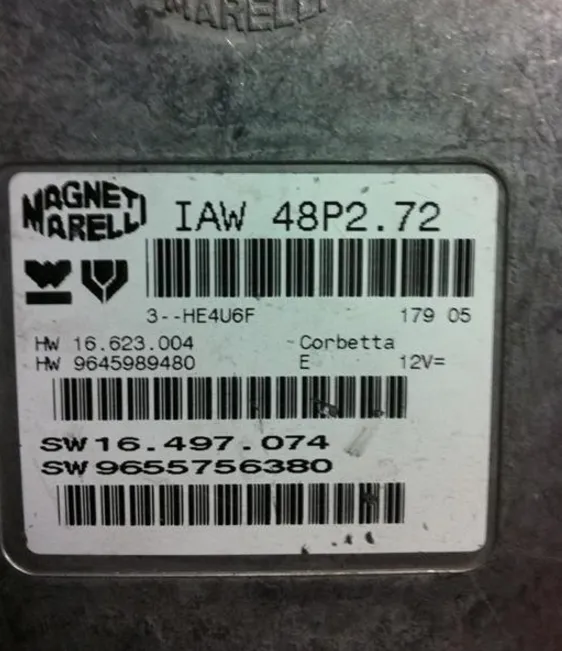 9655756380 9645989480 IAW 48P2.72 – Peugeot motor beyni