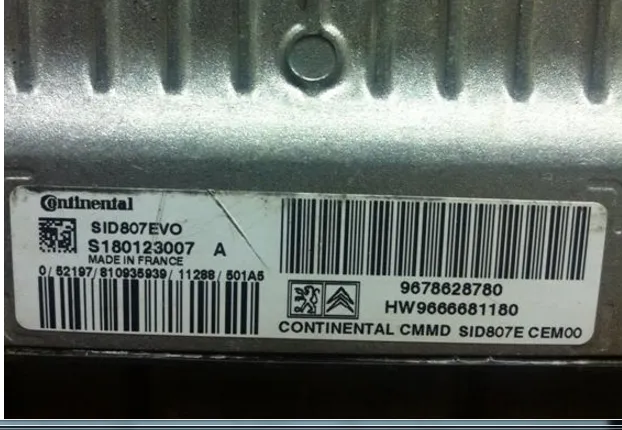 9678628780 SID807EVO S180123007 A HW9666681180 – Peugeot motor beyni