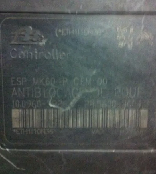 PEUGEOT CiTROEN C5 C4 ABS POMPA BEYNi ATE ESP MK 60 -P CEM.00 10.0960-3910.3 28.5600-3602.3 POMPA 9666392480 ATE
