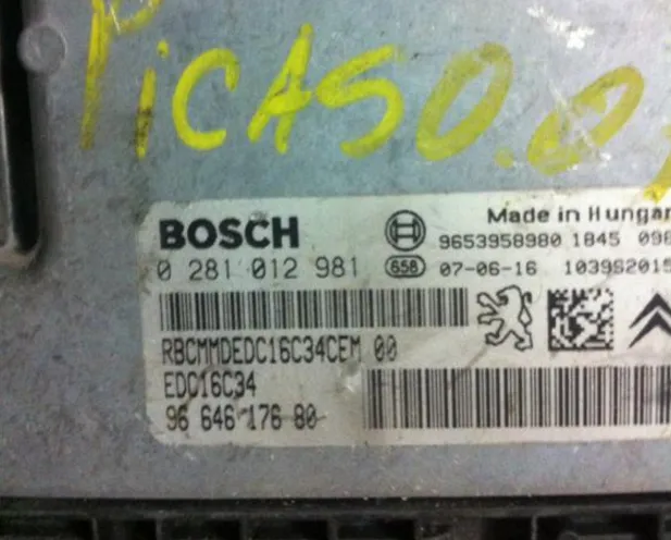 0281012981 RBCMMDEDC16C34CEM 00 EDC16C34 9664617680 PEJO MOTOR BEYNi