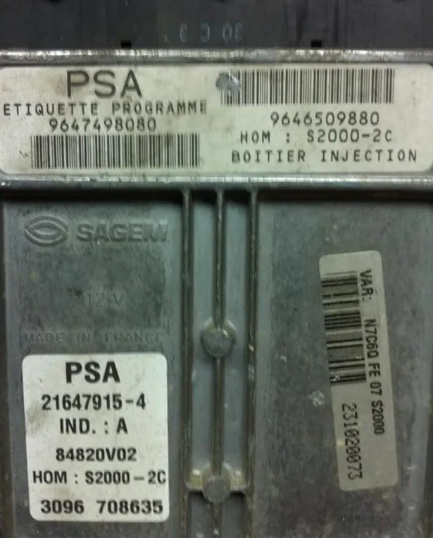 9647498080 0646509880 – Peugeot motor beyni
