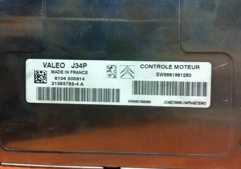 SW9661280 J34P VALEO SW 9661280 – Peugeot motor beyni