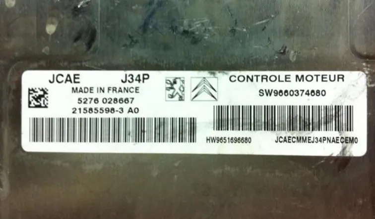 SW9660374680 SW 9660374680 CITROEN C3 VALEO ENGINE CONTROL ECU SW9660374680, HW9651696680 – Peugeot motor beyni