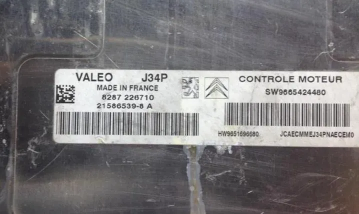 SW9665424480 VALEO J34P 8287 226710 – Peugeot motor beyni