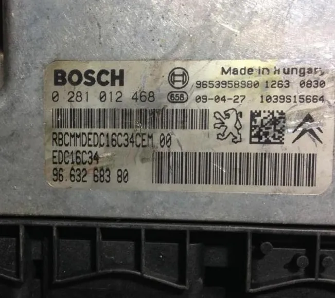 0281012468 EDC16C34 9663268380 PEJO MOTOR BEYNi