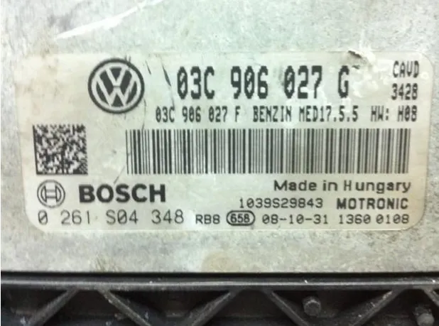 0261S04348 03C906027G benzİn MED17.5.5 HW:H08