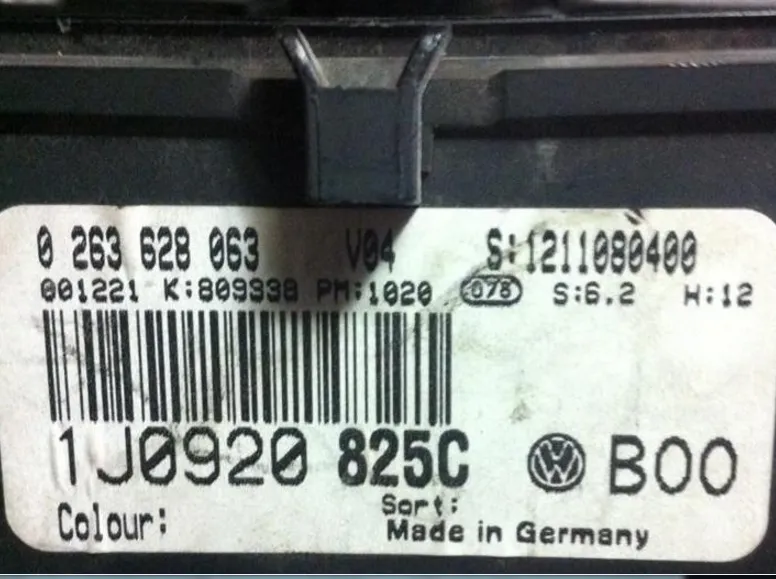 1J0920825C 0263628063 VW GOLF 4