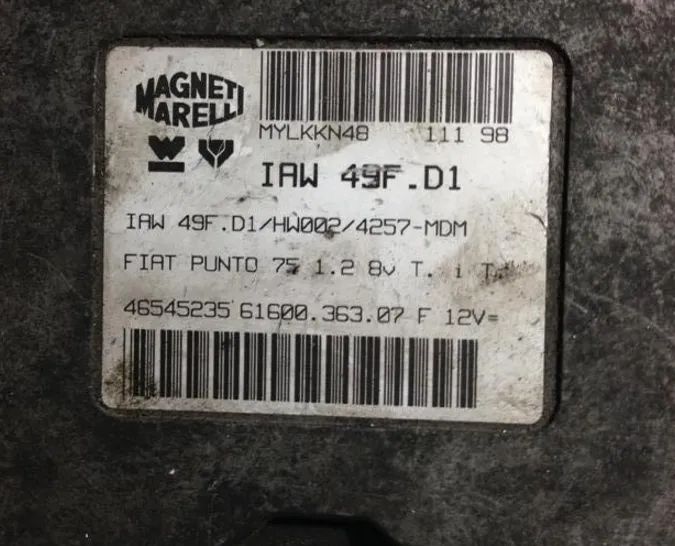 IAW49FD1 FIAT PUNTO 75 1.2 8V